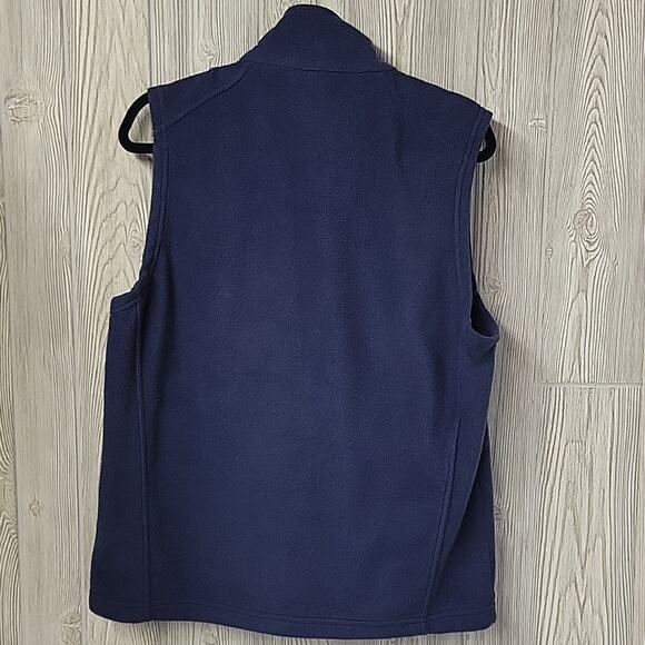 Columbia Navy Blue Full Zip Fleece Vest Mens Size Medium - Picture 4 of 8